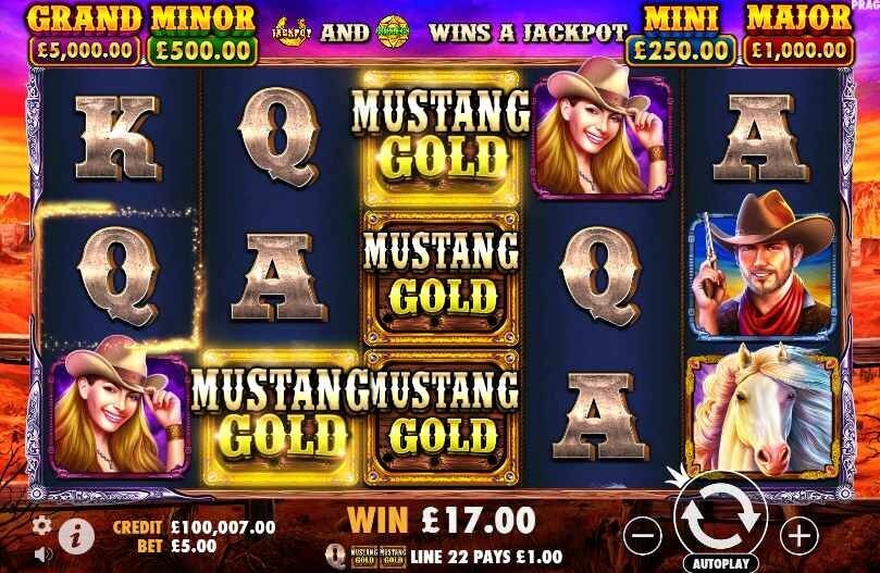 An image showing what Mustang Gold slot looks like