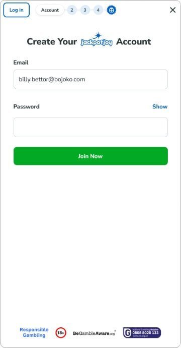 How to sign up to Jackpotjoy casino