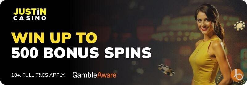 Justin Casino bonus banner