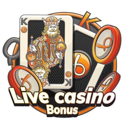 An illustration of casino chips and playing cards