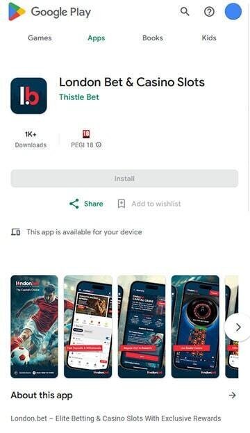 London.bet app on Google Play