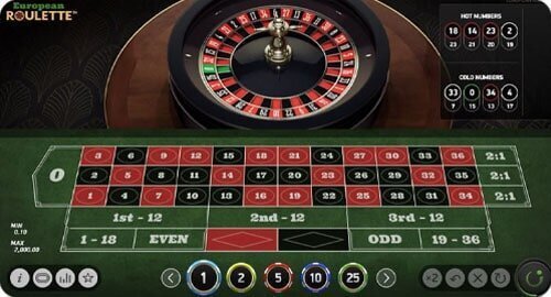 NetEnt's European Roulette game