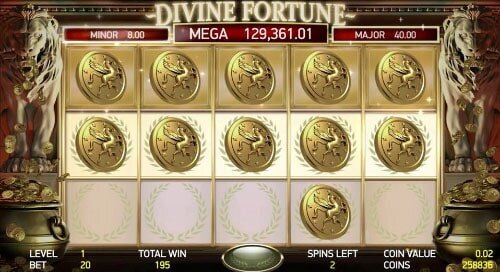 Divine Fortune Jackpot Feature