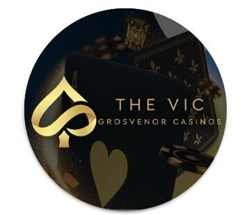 The Vic casino logo circle