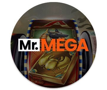 Mr Mega casino logo rounded
