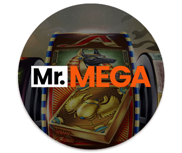 Mr Mega casino logo circle