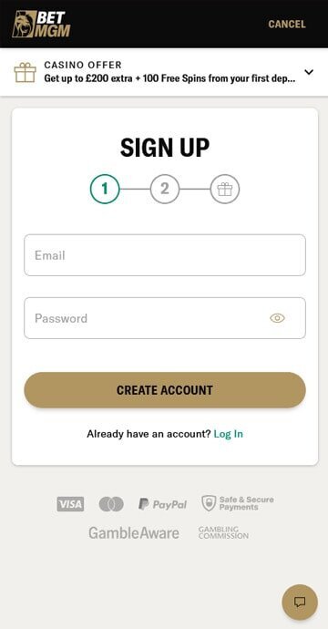 How to sign up to BetMGM casino