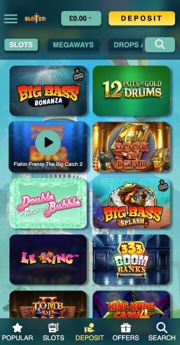 Slotzo casino mobile