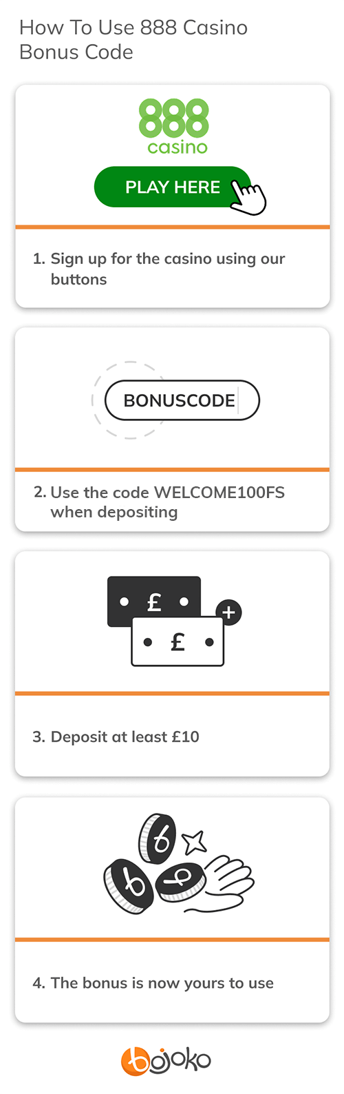 How to use the 888 Casino bonus code