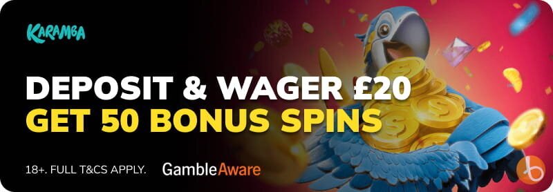 bonus banner for Karamba Casino
