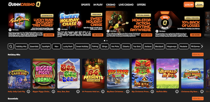 QuinnCasino in December 2025