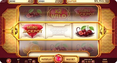 Grand Spinn Superpot 1 line jackpot slot