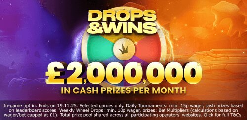 Drop & Wins at JackpotJoy