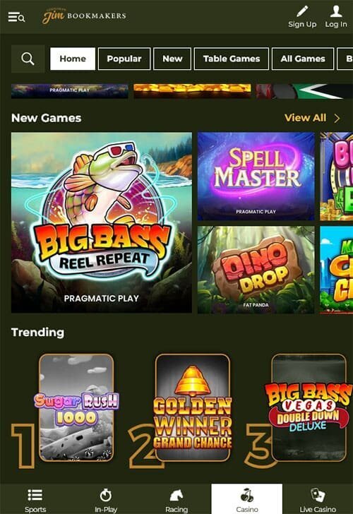 Game lobby at Gentleman Jim