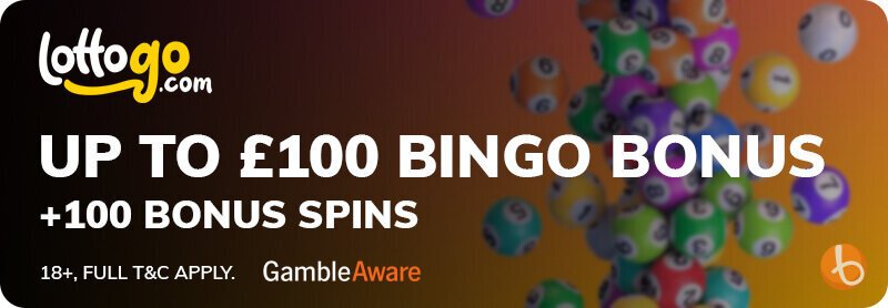 A banner showing LottoGo's bingo promotion