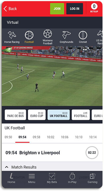 This is what virtual sports betting looks like at Ladbrokes