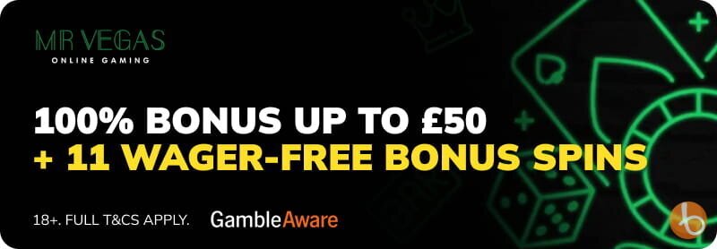 Bonus banner for Mr Vegas