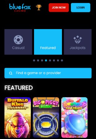 BlueFox Casino game library