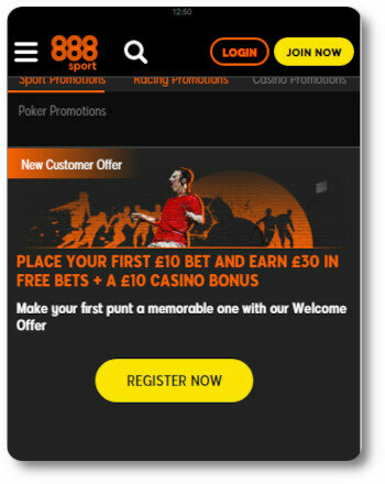 This is how you claim 888sport sign up offer on mobile