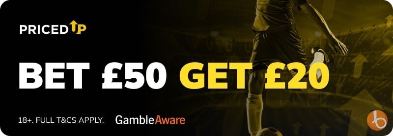 Banner of PricedUp betting promotions