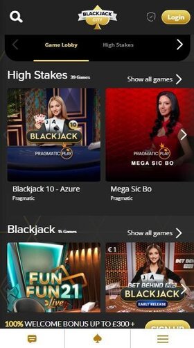 Blackjack city on mobile