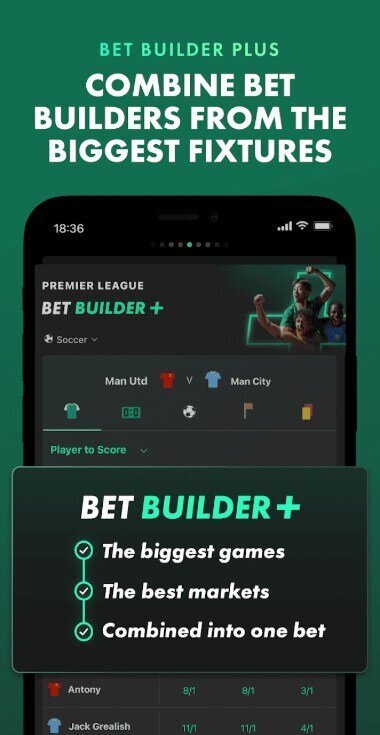 Bet365 app bet builder feature