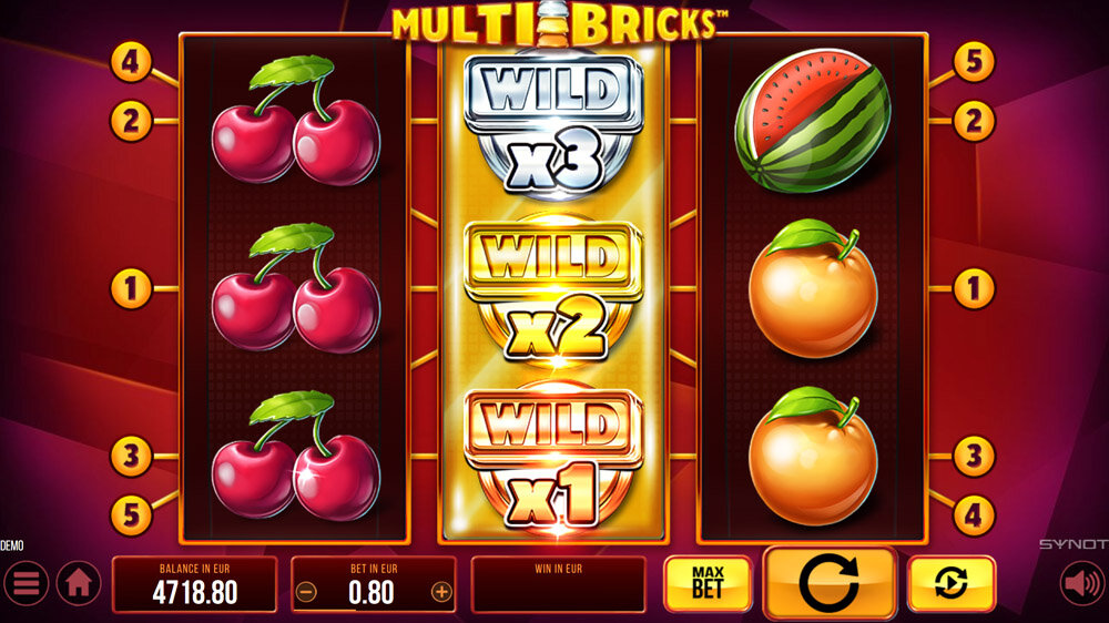 Multi Bricks is a modern take on a classic three-reel slot machine