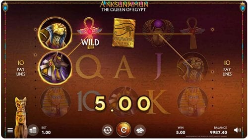Mascot Gaming Casinos slot Anksunamun Queen of Egypt