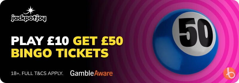 JackpotJoy bingo bonus banner