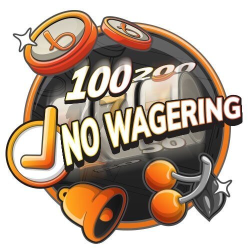 An illustration depiciting spinning slot reels with free spins without wagering requirements