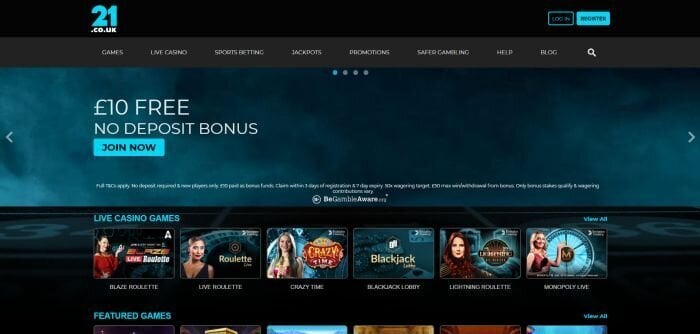 21.co.uk in December 2020