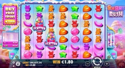 An image of that shows what Sugar Rush slot looks like