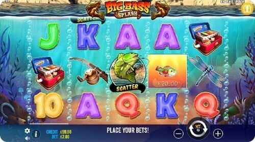 Big Bass Splash online slot screenshot