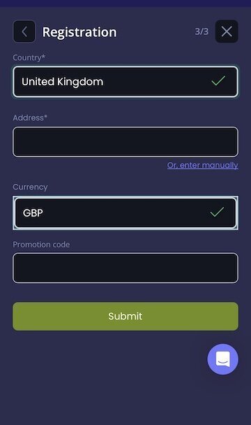 Complete registration at Jazzy Spins