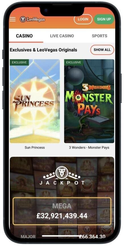 Play casino games on UK mobile app