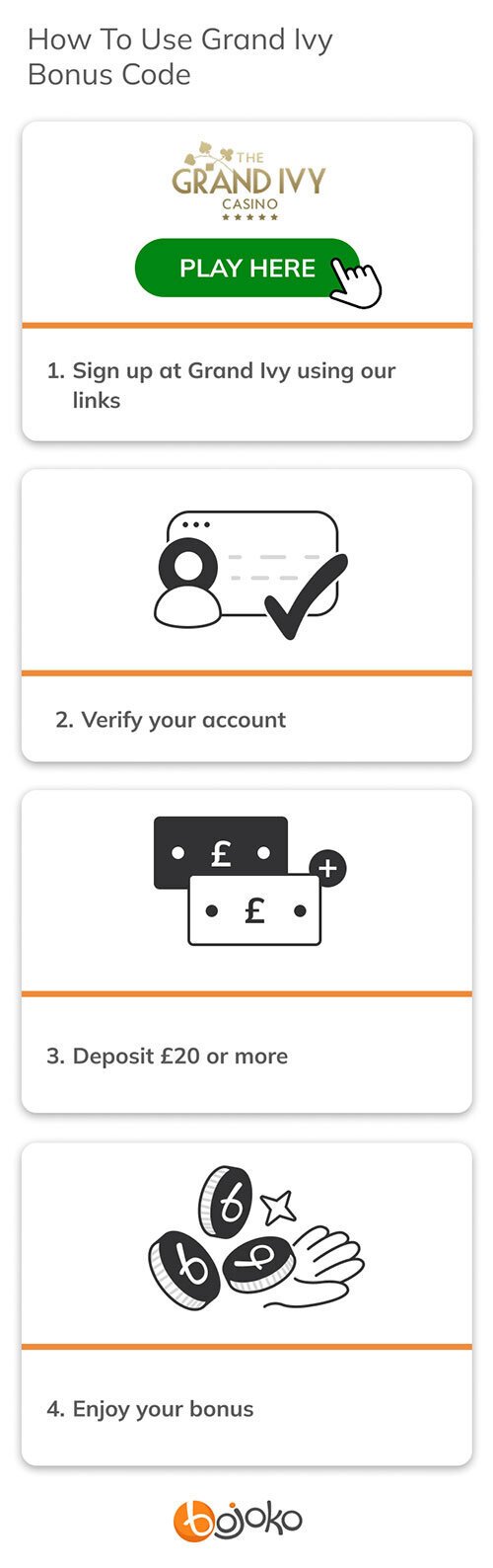 How to use Grand Ivy bonus code