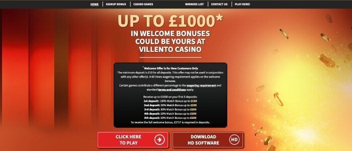 Villento Casino in November 2018