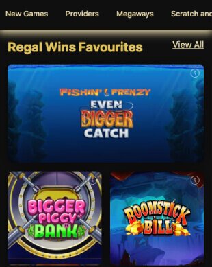 Regal Wins casino game library