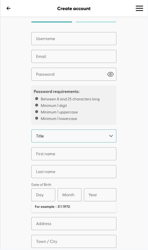 Create an account at The Pools