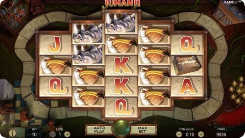 Jumanji online slot screenshot