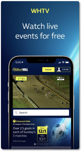 Watch live stream broadcasts on William Hill