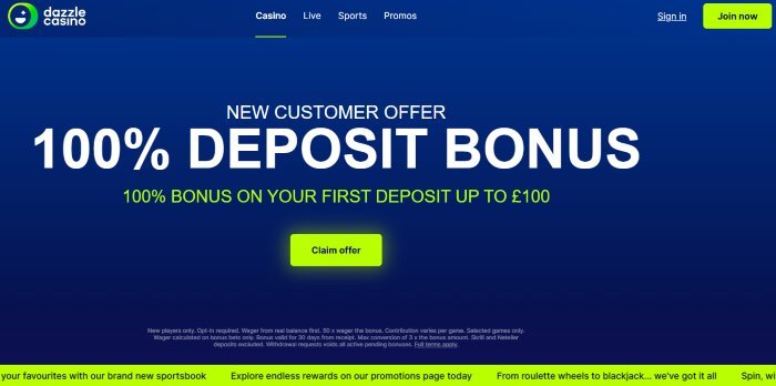 Dazzle Casino December 2023