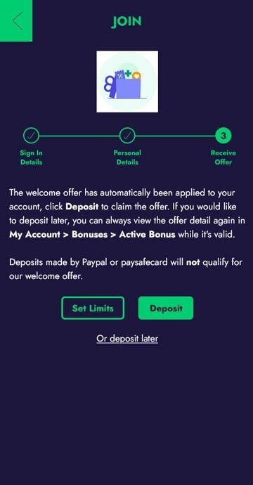 How Grosvenor Casino login looks like