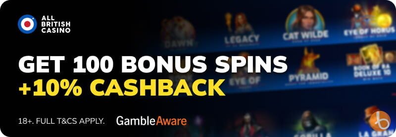 All British Casino bonus banner