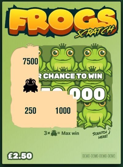 Frogs scratch card