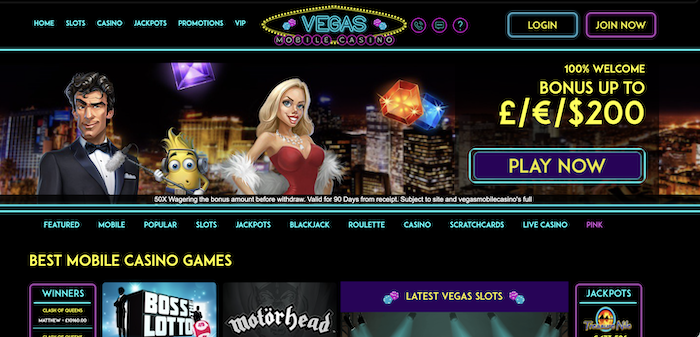 Vegas Mobile Casino in October 2016