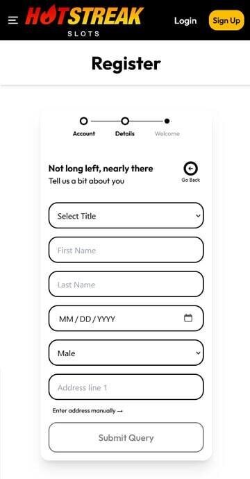 Enter your personal details
