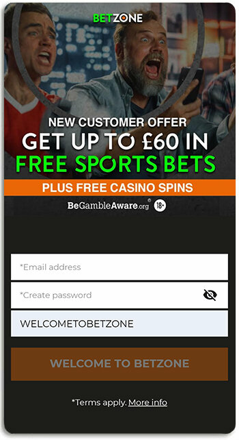 Betzone welcome offer is a free bet for all new players
