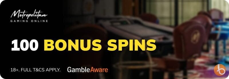 Bonus banner for Metropolitan Gaming casino