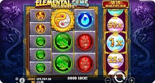 Elemental Gems Megaways slot screenshot